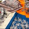 2023 Floral Ethnic Satin Silk Women’s Large Shawl & Scarf