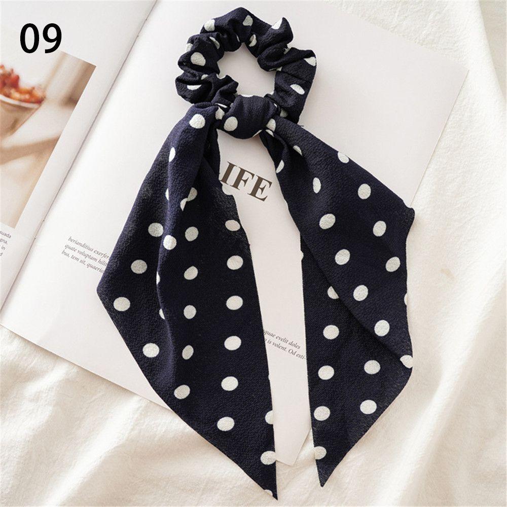 Silk polkadot Scrunchie with scarf
