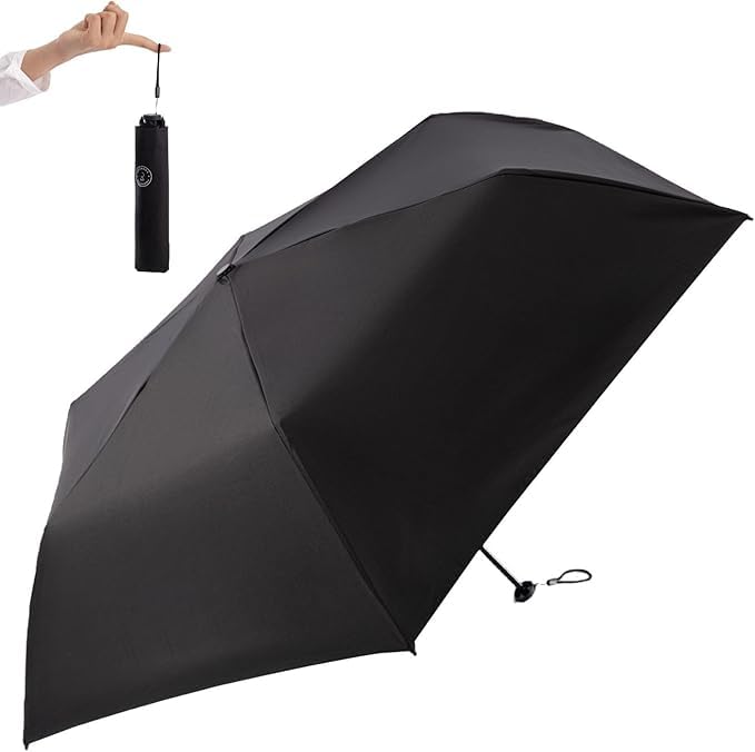 FANACAN Carbon Fiber Parasol with UV Light and Durable for Rain or Unisex for Men and Women Ultra-Lightweight Protection, 100% Blocking, Compact,