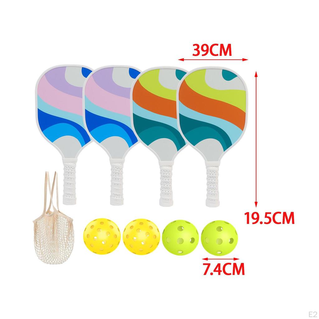 Pickleball Rackets Set, Training Professional Carry Bag with 4 Balls, Racquets for
