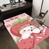 1PC Strawberry Cat Carpet Ultra Soft, Thick & Absorbent, Non Slip Machine Washable Mat for Entryway