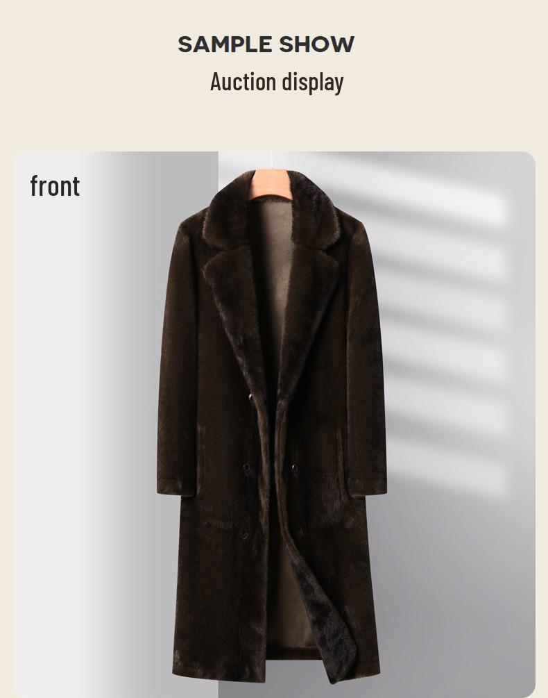 Herren 2025 Wende-Nerzfell-Windbreaker-Mantel - Wintermode für Mittleren Alters