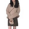 Solid Color Knit Sweater Pullover Sweater Female Autumn and Winter Soft and Glutinous Loose Outer Wear Gentle Wind Inside The Bottoming Shirt