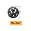 49mm ABS Car Steering Wheel Emblem Sticker for Volkswagen VW Rline Auto Interior Center Logo Badge Cover Accessories QT8