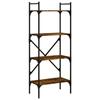 VidaXL Bibliothèque à 4 niveaux chêne fumé 56x31,5x138,5 cm 833340