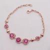 Pure Purple Gold Inlaid Redstone Bracelet Women'S Color Gold Noble Luxury Rose Gold Plated Bracelet