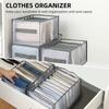 7 Grids/9 Grids Clothes Organizer Closet Organizer Storage Drawer Dividers with Handle Wardrobe