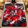 Flannel BlanketSevilla FC Warm Soft Throw Blanket for Indoor Sofa Bed Living Room Use
