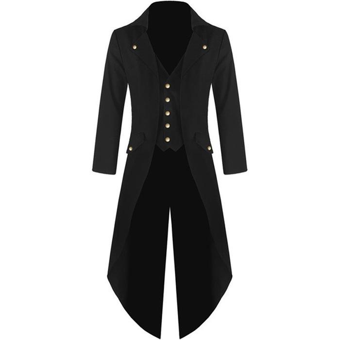 Medieval  Plus SIZE Halloween Cosplay Costume Mens Kids Steampunk Gothic Jacket Victorian Tailcoat Vintage Tuxedo Coat