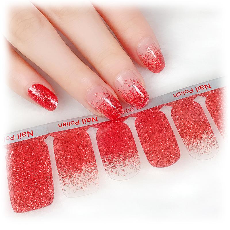 Film o lakierze do paznokci Beauty Nail Polish 20 naklejek do zdobienia paznokci Nowe naklejki na paznokcie w odcieniu różu cebulowego Naklejki do zdobienia paznokci