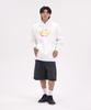 Cyber Overfit Wide Shoulder HoodieWhite