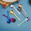 304 Stainless Steel Colorful Guitar Coffee & Dessert Stirring Spoon