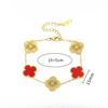 15mm Titanium Steel Four-Leaf Clover Five-Flower Bracelet Stylish and High-End Women's Bangle