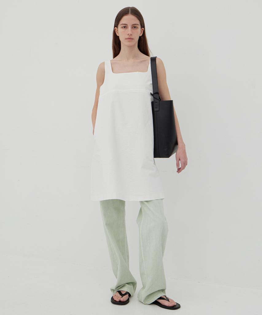 Leuba Squared-Neck Mini Dress - Off White