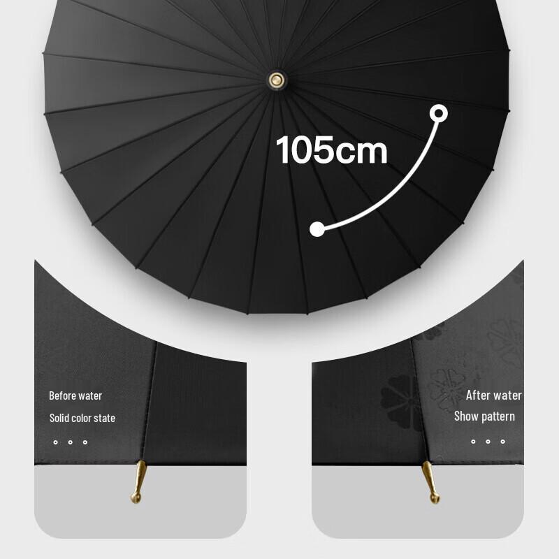 Oversized Unisex 24-Rib Manual Long Handle Umbrella M7007