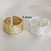 Silver-Plated Geometric Open Ring Adjustable Size Minimalist Silver-Plated Ring Fashion Jewelry Wide Ring Fashion Accessories