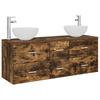 Bathroom Cabinet Set 3 pcs Smoked Oak