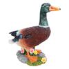 Mallard Duck Garden Ornament Hand Painted Resin Green Head Duck Figurine for Outdoor Lawn Yard Decoration