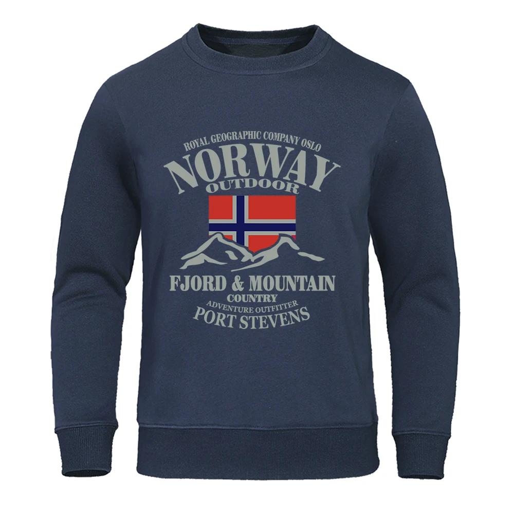 Norway Fjord Mountain Prints Hoodies Forautumn Street S-Xxl Hoodie Loose Fashion Hoody Cartoons Casual Clothing Women