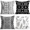 1/4Pcs Black Bohemian Geometric Pattern Cushions Pillowcase Polyester Cushion Cover Throw Pillow Pillowcover Home Car Sofa Decor