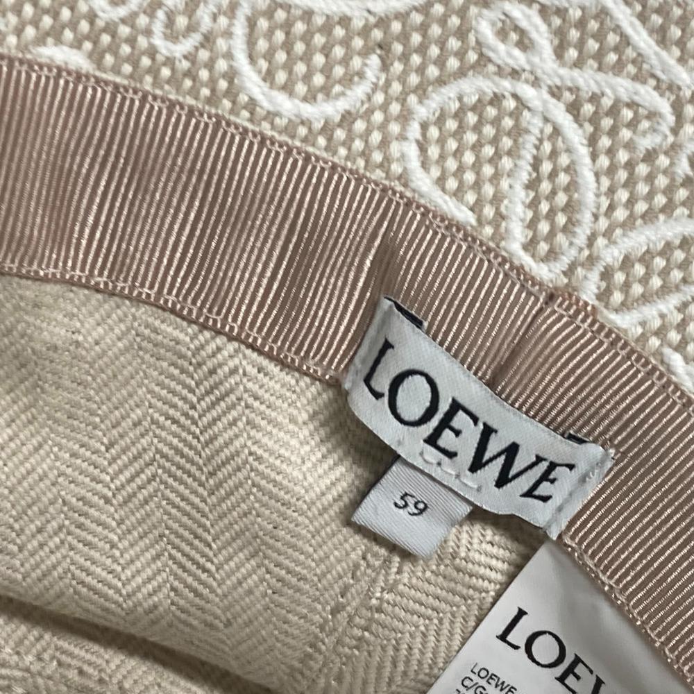 LOEWE K820HB1X41 Anagram jacquard logo Bucket hat bob hat BeigeBased Unused