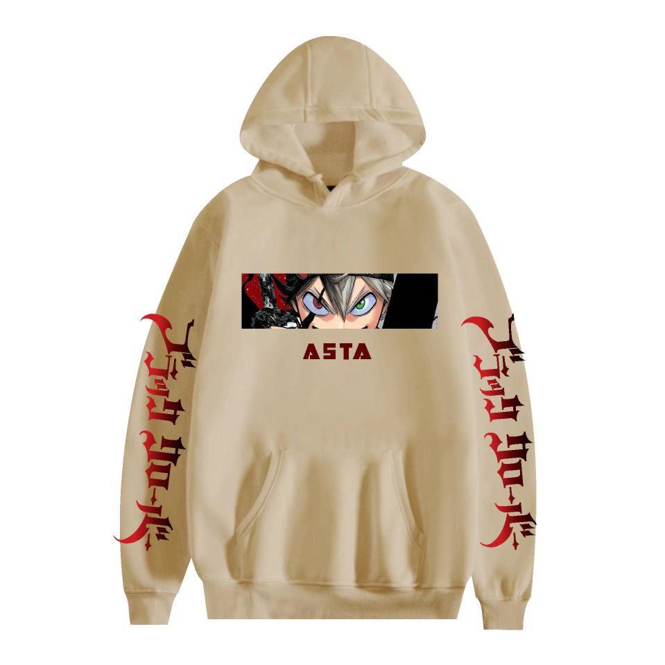 Felpa con cappuccio e stampa anime Black Clover Maglione in pile Felpa con cappuccio anime