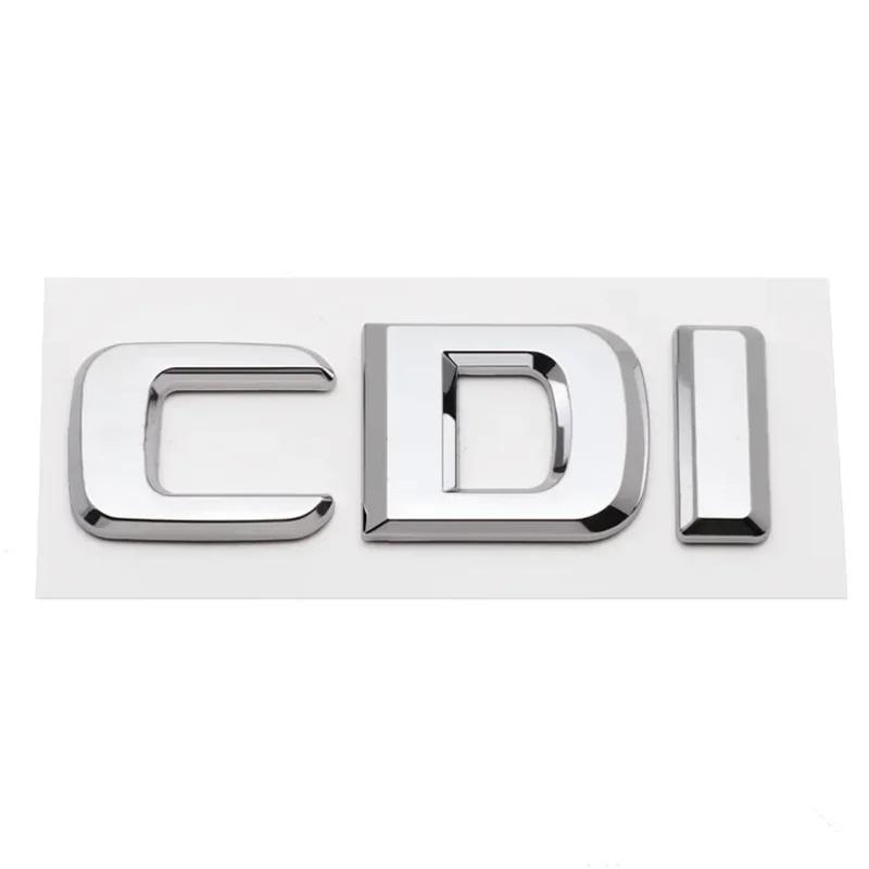 3d ABS CDI Letter Badge Sticker Car Rear Trunk Emblem Decal stereoscopic серебряный