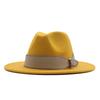 Autumn and winter European, American and western cowboy hats fashion woolen jazz hats men's and women's British fedora hats