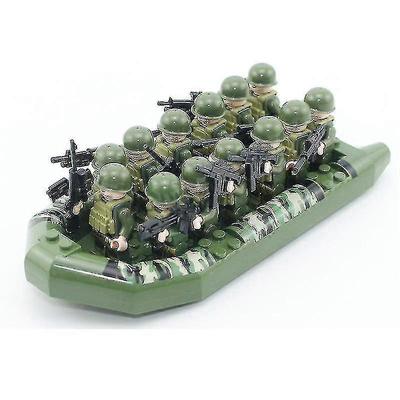 Policejní stavebnice Vojenská série Speciální policie pro kluky Minifigurka Speciální jednotky WWII Zloduch Hračka