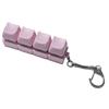 4 Keys Fidget Keychain Key Button Pinch Toy Funny Clicker Toy Pendant  for Adult&Kids
