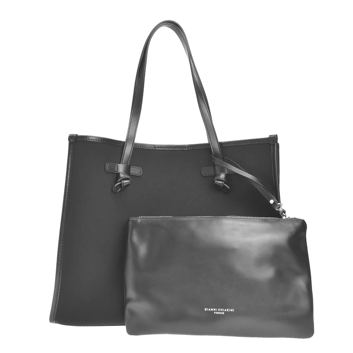 

Сумка-тоут GIANNI CHIARINI MARCELLA ORIGINAL MEDIUM Marcella Medium BS Nero Corda Black x Beige Сумка большой вместимости [Gianni Carini] 6850/22PE CNV-SE/BS