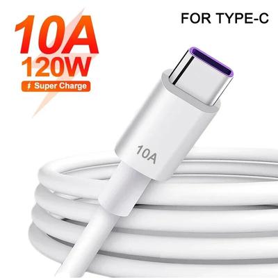 Cable USB A a USB C de 10 A y 120 W para transferencia de datos, carga rápida, para iPhone 15, Samsung, Xiaomi y Android.
