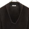 Jil Sander Made In Italy Long Sleeve Sweater 36 Brown Rib Knit Women Used