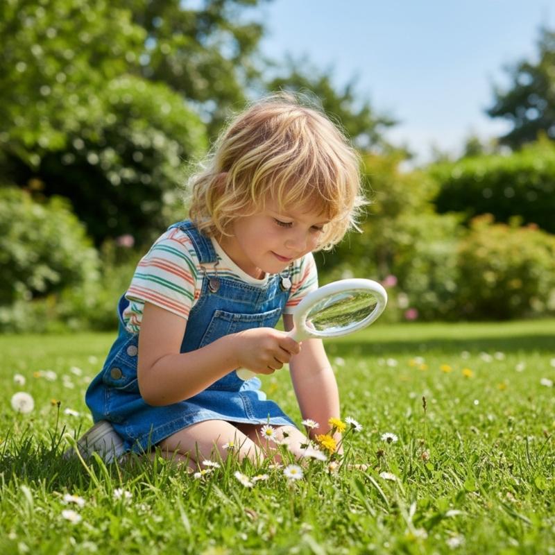 Adjustable Double Light Magnifying Glass With Comfortable Grip Nonslip Handle Enhancing Acrylic Lens For Detailed Inspection Hobbies Close Work