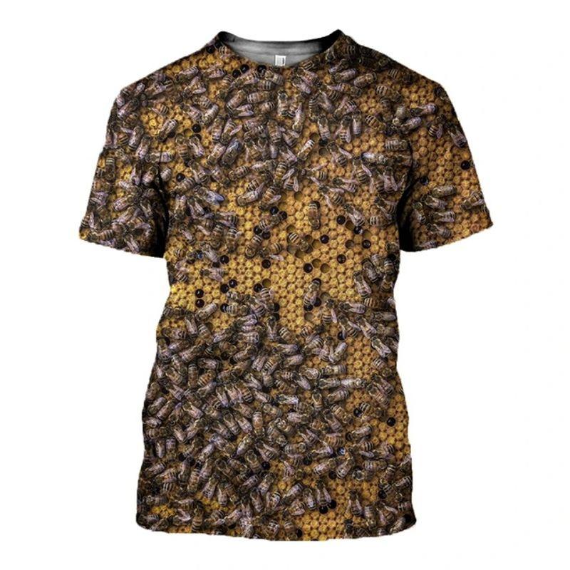 

Футболка с круглым вырезом 3D-принт короткие рукава футболка с круглым вырезом 3D-принт короткий рукав Bee-52808 XL