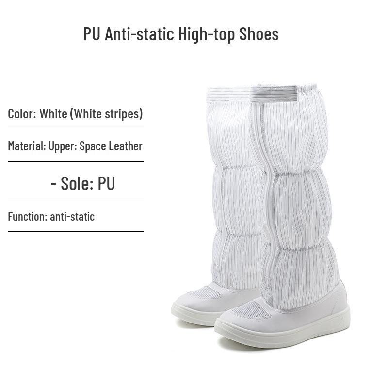 Unisex Anti-static High-top Cleanroom Shoes: Protective, Comfortable, Soft Sole, Breathable 45