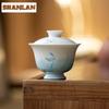 100ml Hand-painted Butterfly Orchid Gaiwan Boutique Tea Tureen Tea Bowl With Lid Kit Tea Maker Cover Bowl Tea Services Ornaments
