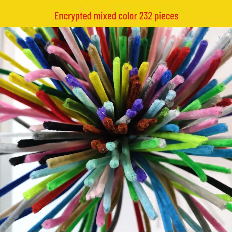 Kit Chenilles Colorées DIY: Cure-pipes chiffrés et modifiables pour les projets éducatifs pour enfants