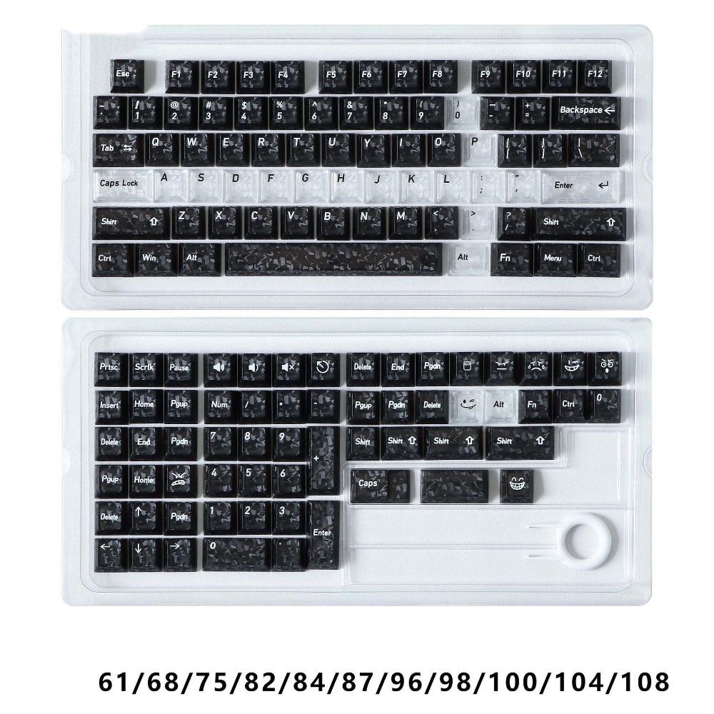 Průhledný průhledný set klávesnic Ice Cherry Profile PC Klávesy Mechanická klávesnice