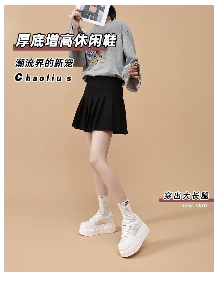 New thick-soled women's versatile and lightweight muffin sole heightening shoes fashionable casual sports shoes women's