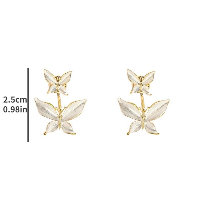 1 par de nuevos pendientes de mariposa de estilo coreano para mujer, joyas modernas, sencillas y exquisitas, regalos exquisitos para amigos.