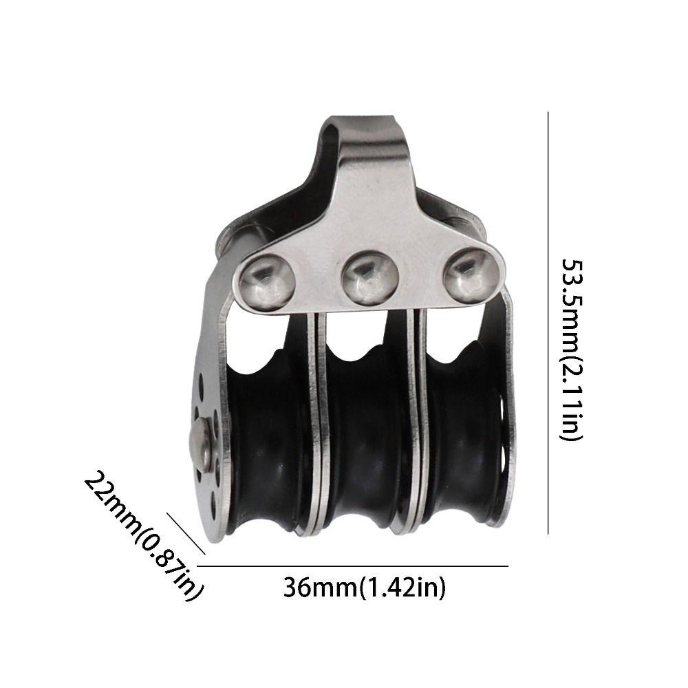 Locking Mechanism Locking Pulley Stainless Steel Cable Pulley Boat Pulley Sailing Anchoring