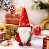 Cute Green Red Christmas Hat Gnome Doll With Snowflake Design For Cheer Seasonal