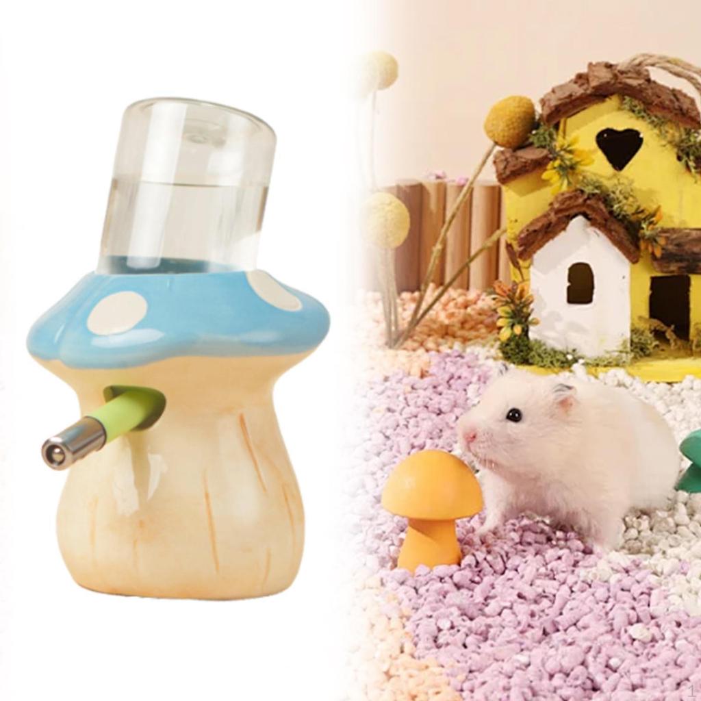 Cage Accessory Water Bottle with Stand, Designed In Ceramic for Small Pets Like Rats