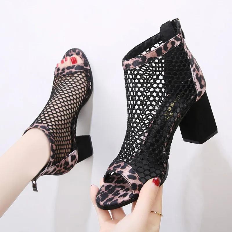 Women's Summer Boots Luxury Platform Ankle Shoes For Women Trend 2024 Comfortable Black Outdoor Fashion Wedge High Heels Sandals