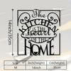 Kitchen Metal Wall Art, 2D Flat Black Decorative Plaque for Dining Area Living Room, Culinary Farmhouse Hanging Ornament