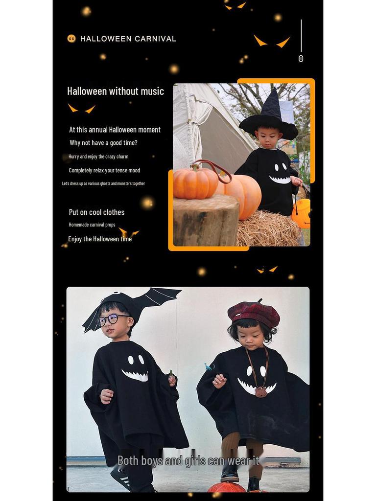 Junran Halloween Kinder Geisterkostüm Umhang und Cape für Jungen und Mädchen