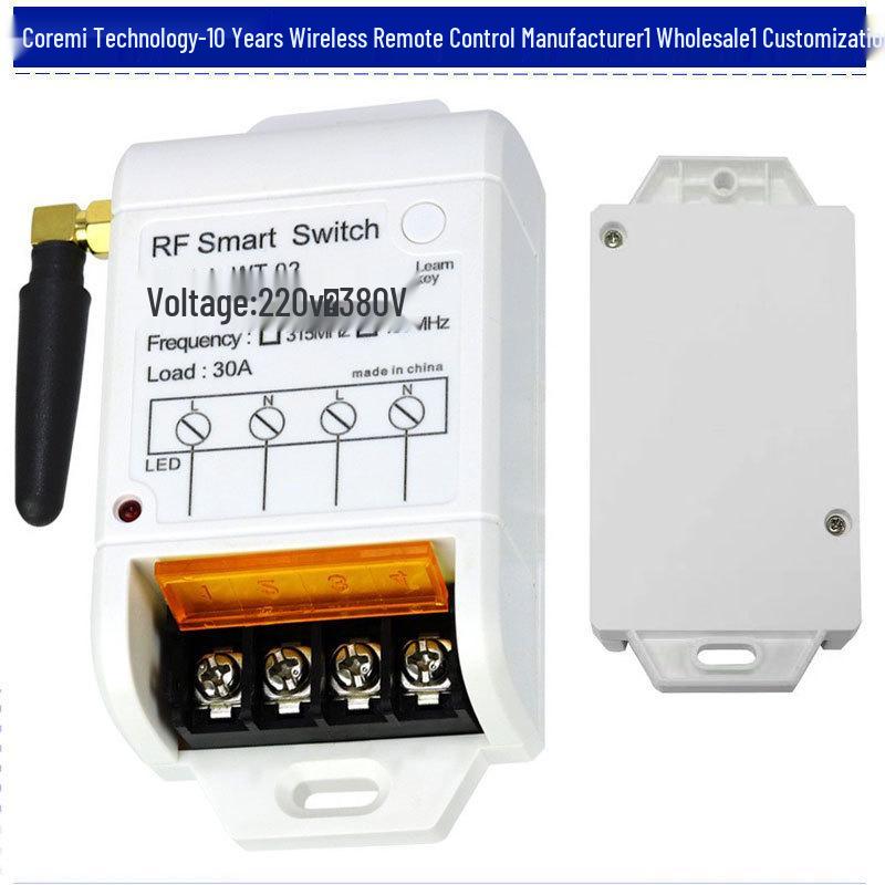220V Single Channel High Power Wireless Remote Control Switch for Water Pump and Light