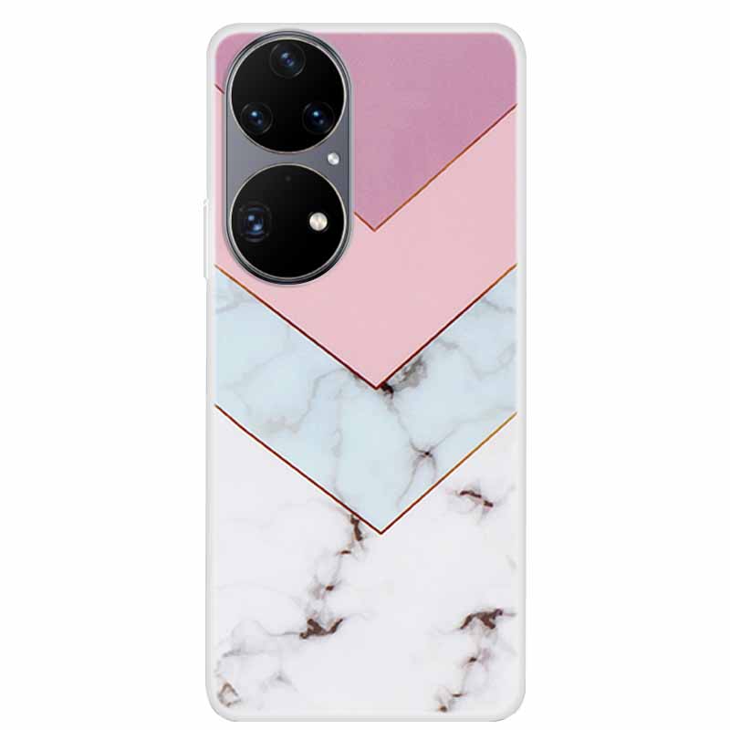 For Huawei P50 Pro Case P50 P50E Clear Fashion TPU Silicone Shockproof Phone Case for Huawei P50 Pro Case P 50 Protective P50Pro