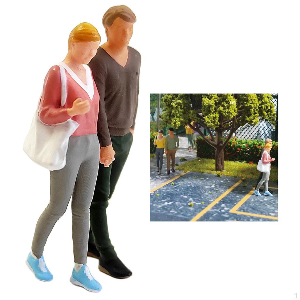 1/64 Hand Painted Characters Miniature Tiny Couple PVC Building Table Layout Diorama Children Toy